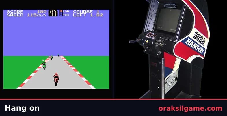 행온 MSX 레이싱 게임 화면 2 - MSX (1985)