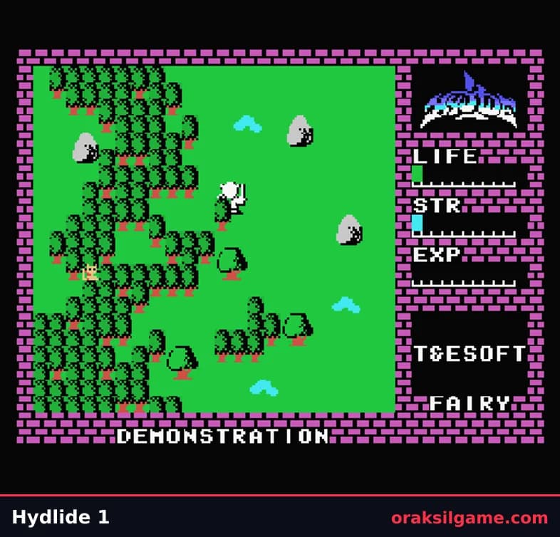 하이드라이드 (MSX) RPG 게임 화면 2 - MSX (1984)