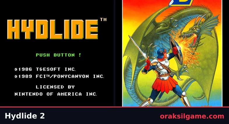 하이드라이드 2 (MSX) RPG 게임 화면 1 - MSX (1985)