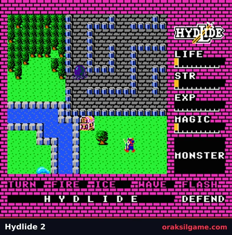 하이드라이드 2 (MSX) RPG 게임 화면 2 - MSX (1985)