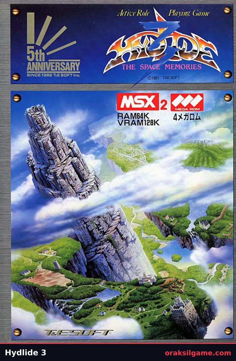 하이드라이드 3 (MSX) RPG 게임 화면 1 - MSX (1987)