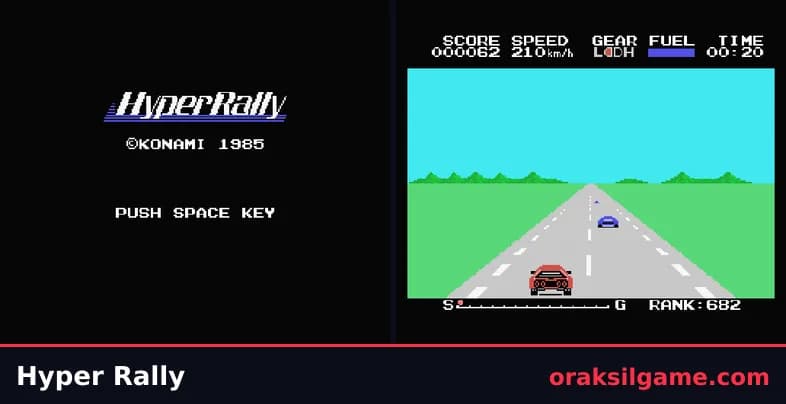 하이퍼 랠리 레이싱 게임 화면 1 - MSX (1985)