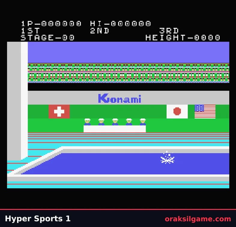 하이퍼 스포츠 스포츠 게임 화면 2 - MSX (1985)