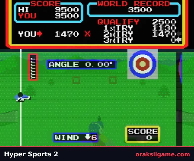 하이퍼 스포츠 2 스포츠 게임 화면 2 - MSX (1985)
