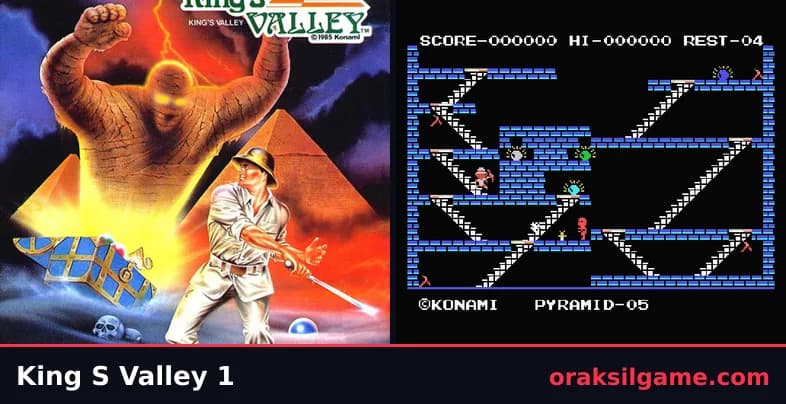 킹스 밸리 어드벤처 게임 화면 1 - MSX (1985)