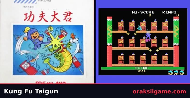 쿵푸 타이건 액션 게임 화면 1 - MSX (1984)