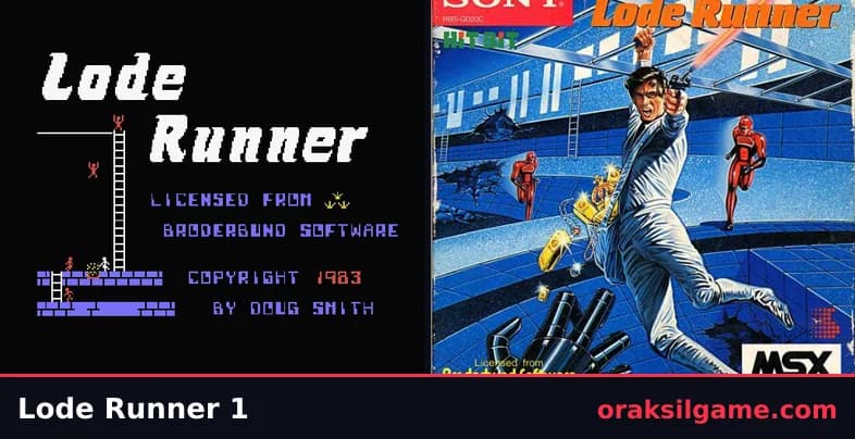 로드 러너 MSX판 퍼즐 게임 화면 1 - MSX (1984)