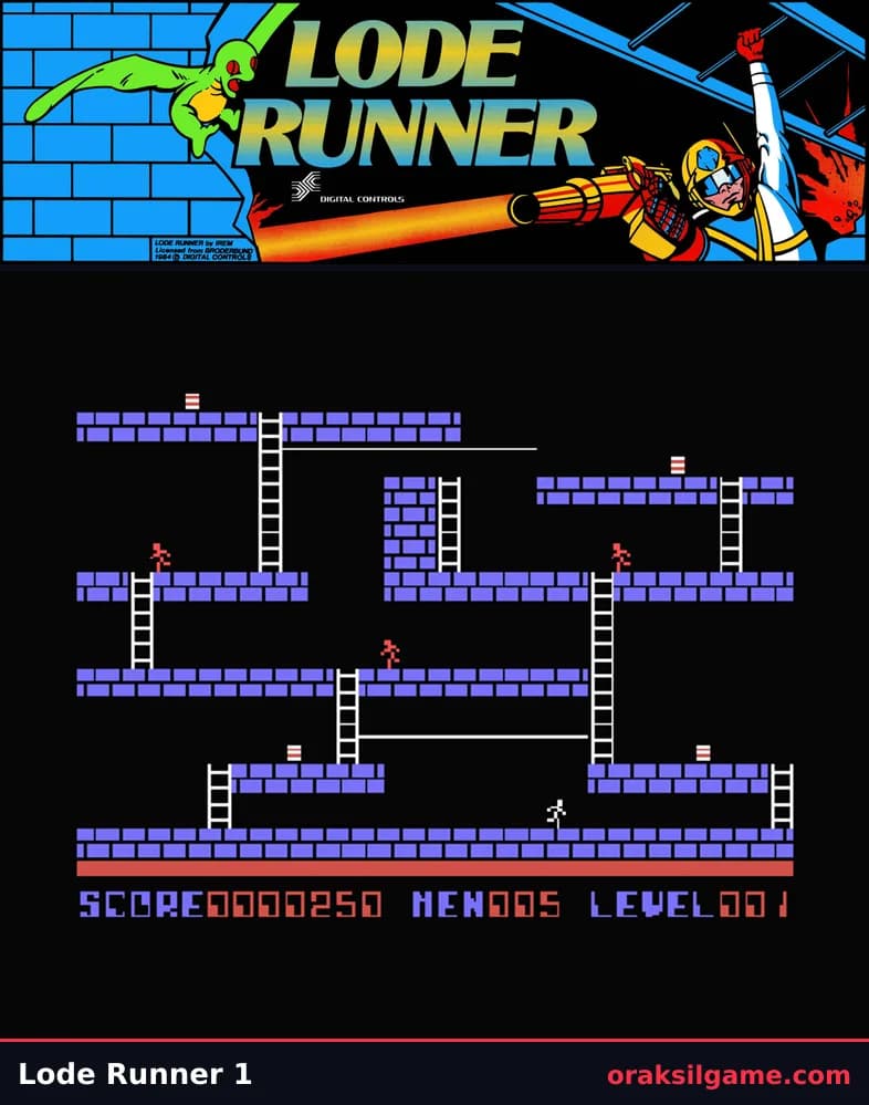 로드 러너 MSX판 퍼즐 게임 화면 2 - MSX (1984)