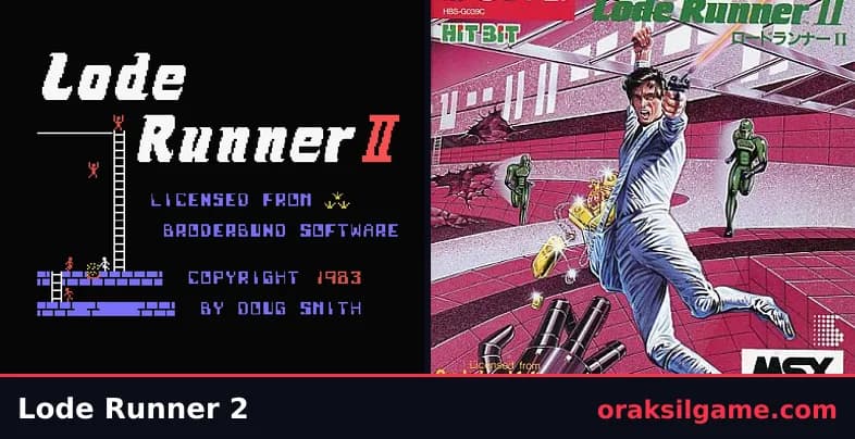 로드 러너 2 퍼즐 게임 화면 1 - MSX (1984)