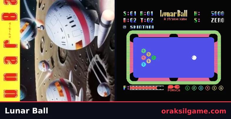 루나 볼 스포츠 게임 화면 1 - MSX (1985)