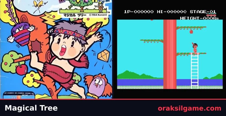 매지컬 트리 액션 게임 화면 1 - MSX (1984)