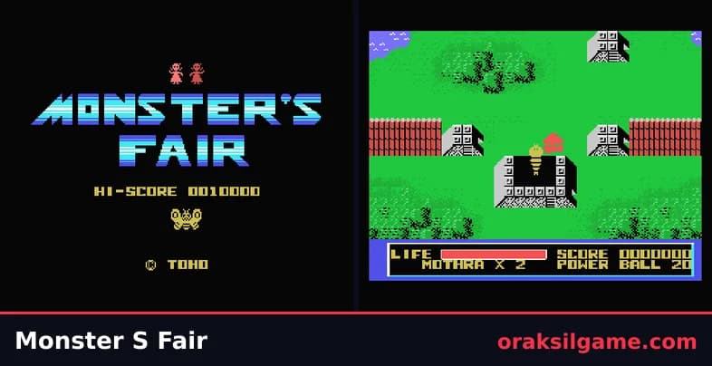 몬스터즈 페어 액션 게임 화면 1 - MSX (1986)