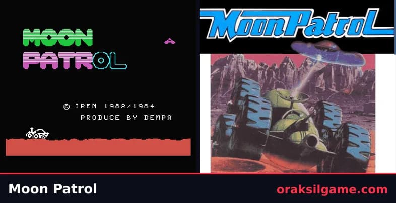 문 패트롤 액션 게임 화면 1 - MSX (1982)