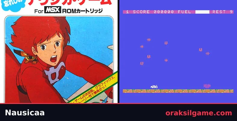 나우시카 슈팅 게임 화면 1 - MSX (1984)
