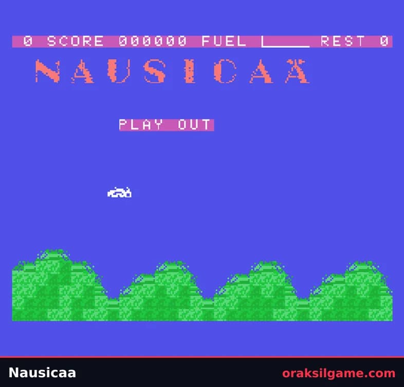 나우시카 슈팅 게임 화면 2 - MSX (1984)