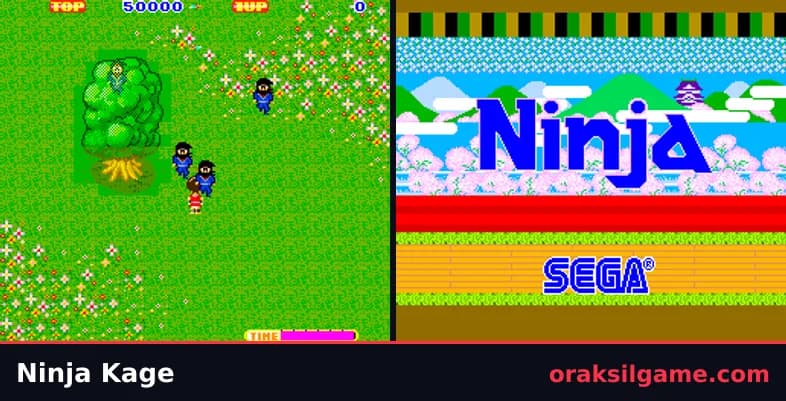 닌자 카게 어드벤처 게임 화면 1 - MSX (1984)