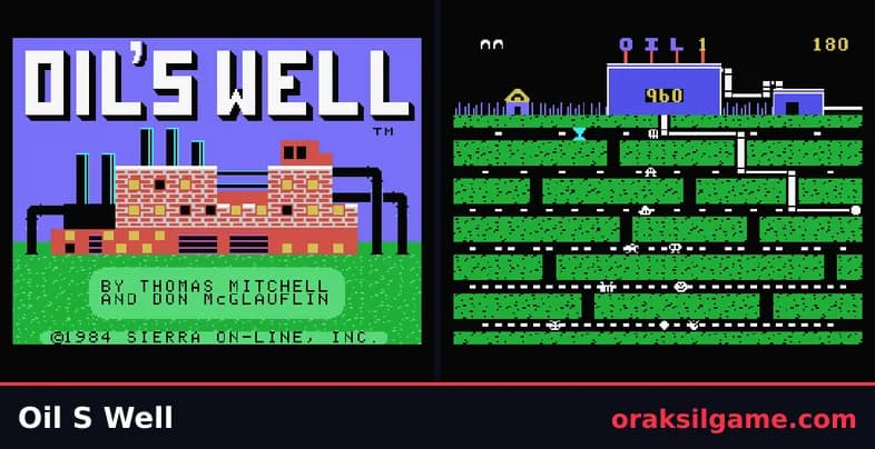 오일즈 웰 액션 게임 화면 1 - MSX (1985)