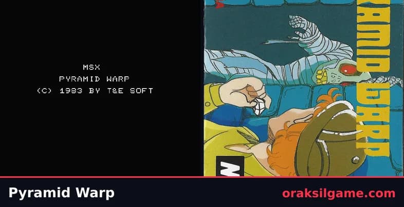 피라미드 워프 액션 게임 화면 1 - MSX (1983)