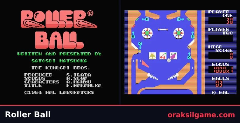 롤러볼 기타 게임 화면 1 - MSX (1984)