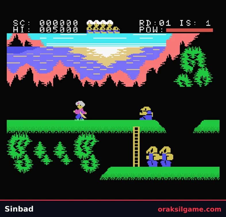 신밧드 액션 게임 화면 2 - MSX (1986)