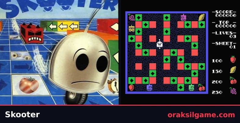 스쿠터 퍼즐 게임 화면 1 - MSX (1987)