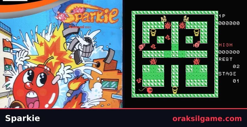 스파키 퍼즐 게임 화면 1 - MSX (1983)