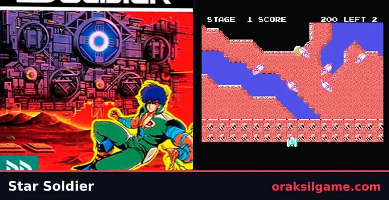 스타 솔저 MSX판 슈팅 게임 화면 1 - MSX (1986)
