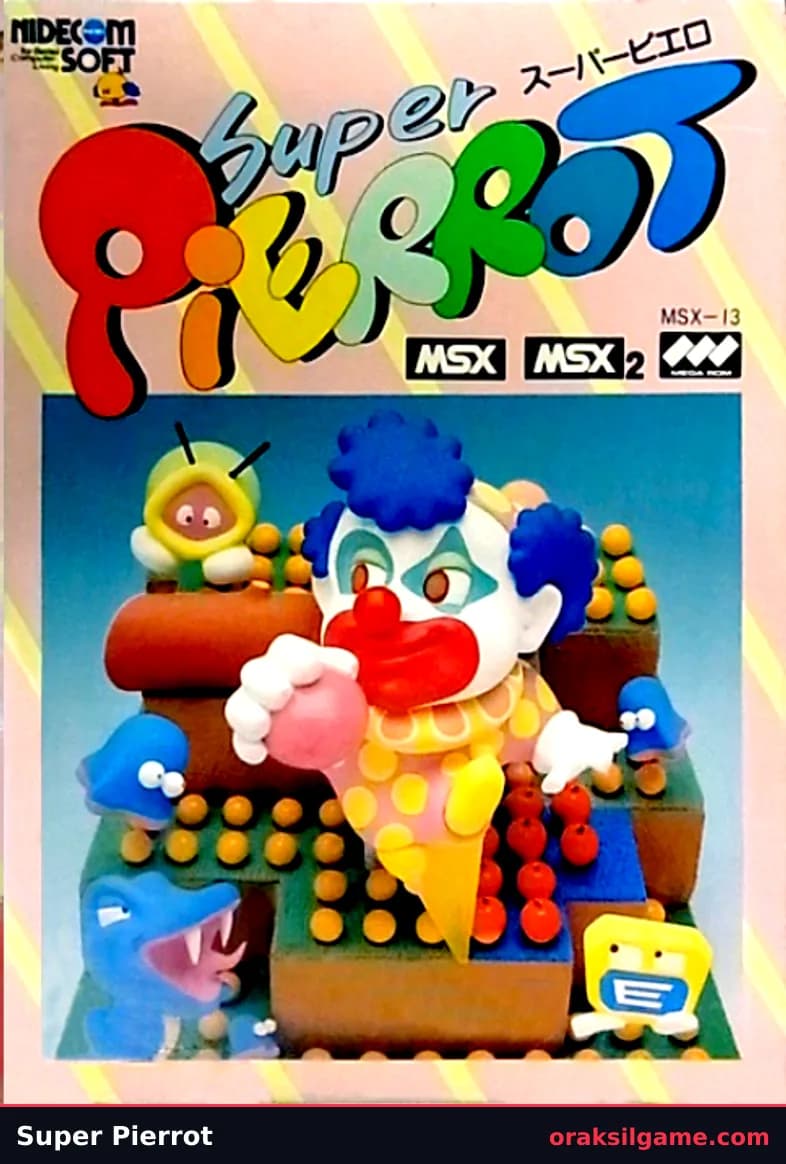 슈퍼 피에로 액션 게임 화면 2 - MSX (1987)