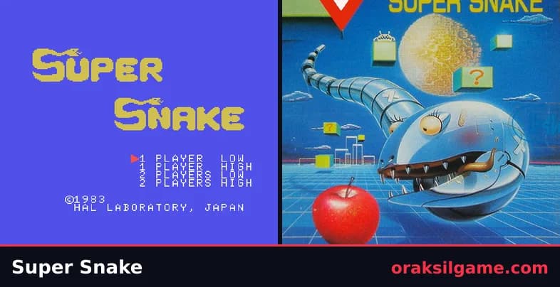 슈퍼 스네이크 액션 게임 화면 1 - MSX (1983)