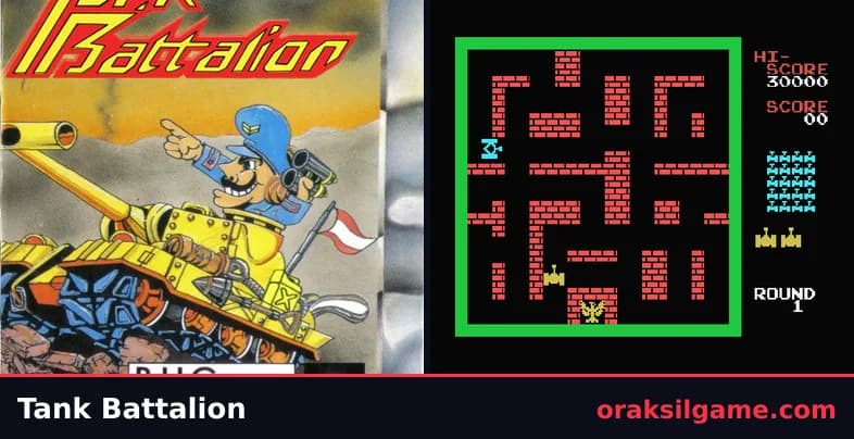탱크 바탈리온 액션 게임 화면 2 - MSX (1984)