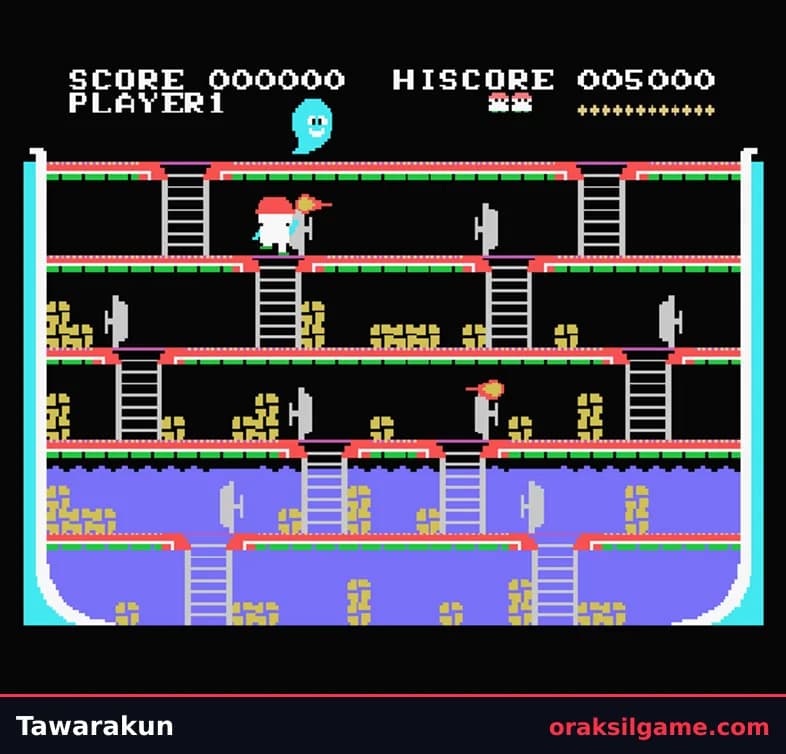 다와라쿤 퍼즐 게임 화면 2 - MSX (1984)