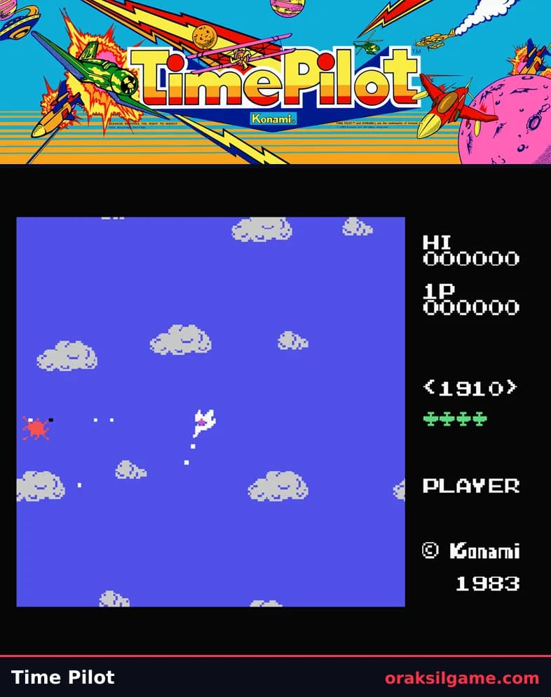 타임 파일럿 MSX판 슈팅 게임 화면 2 - MSX (1983)