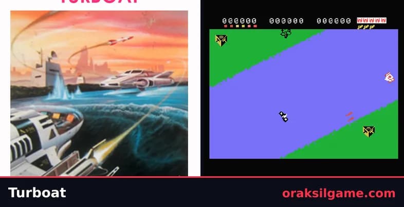 터보트 액션 게임 화면 1 - MSX (1984)