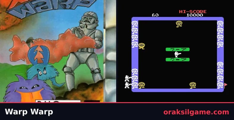 워프 앤 워프 액션 게임 화면 2 - MSX (1984)