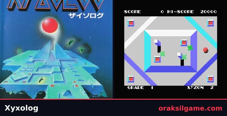 자이조로그 액션 게임 화면 1 - MSX (1984)