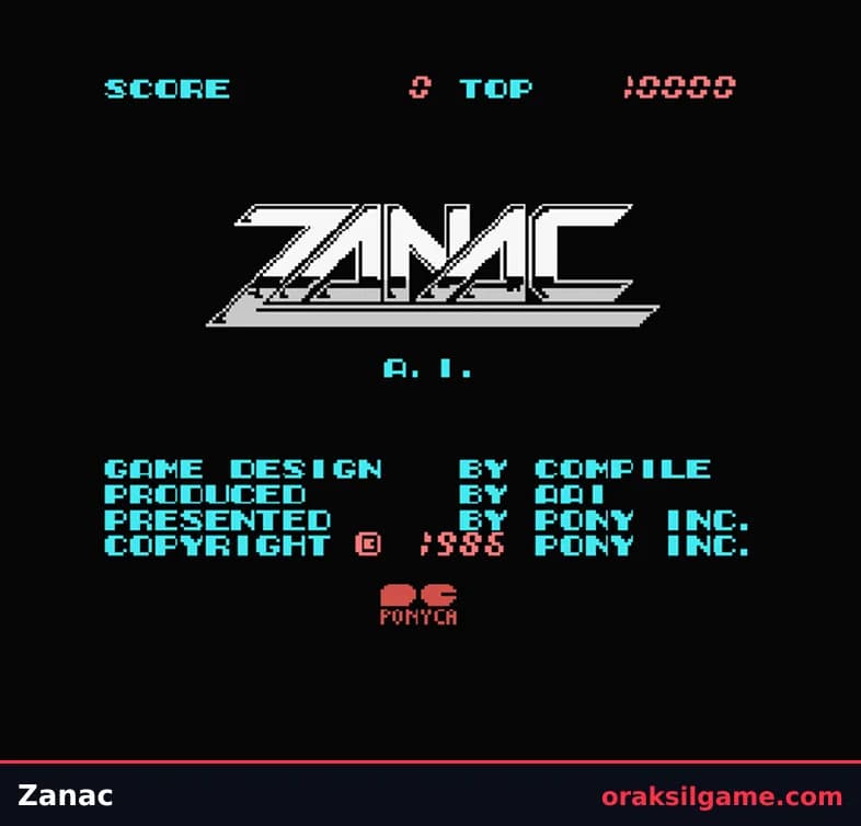 자낙 (MSX) 슈팅 게임 화면 2 - MSX (1986)