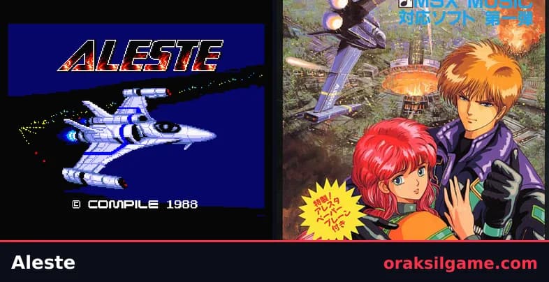 MSX 알레스타 슈팅 게임 화면 1 - MSX (1985)