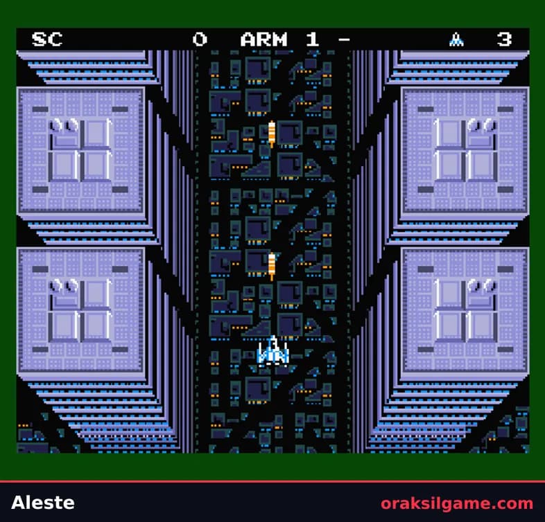 MSX 알레스타 슈팅 게임 화면 2 - MSX (1985)