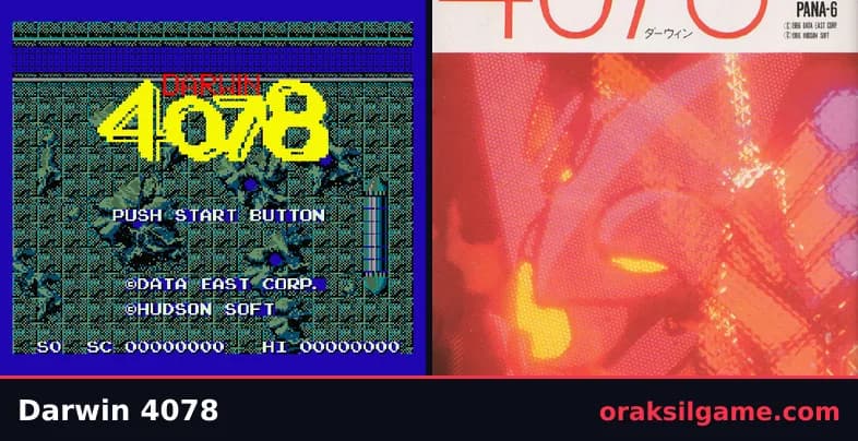 다윈 4078 MSX판 슈팅 게임 화면 1 - MSX (1987)