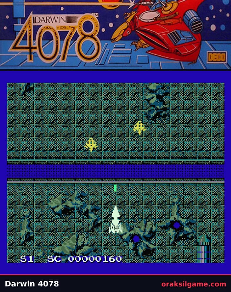 다윈 4078 MSX판 슈팅 게임 화면 2 - MSX (1987)
