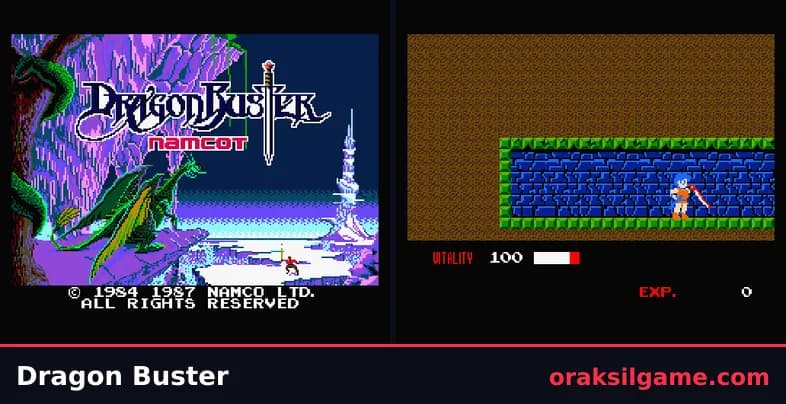 드래곤 버스터 (MSX) 액션 게임 화면 1 - MSX (1987)