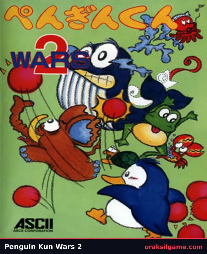 펭귄군 워즈 2 액션 게임 화면 2 - MSX (1988)