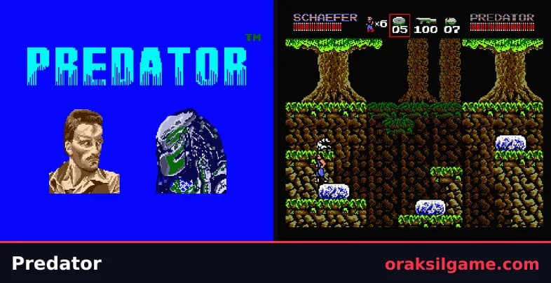 프레데터 플랫폼 게임 화면 1 - MSX (1988)