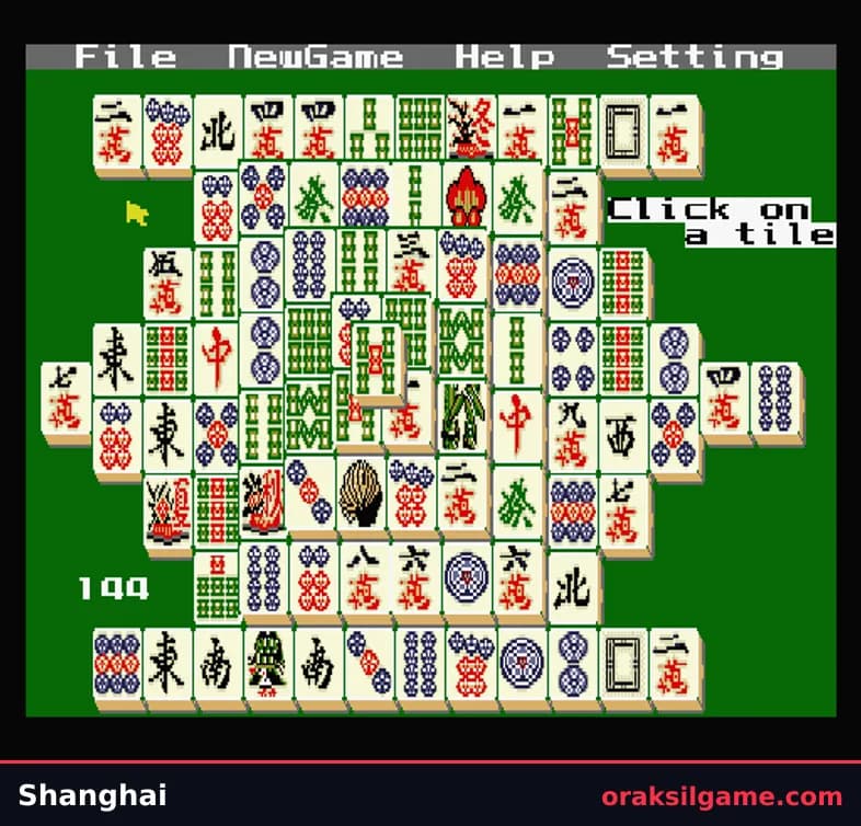 상하이 (MSX) 퍼즐 게임 화면 2 - MSX (1988)