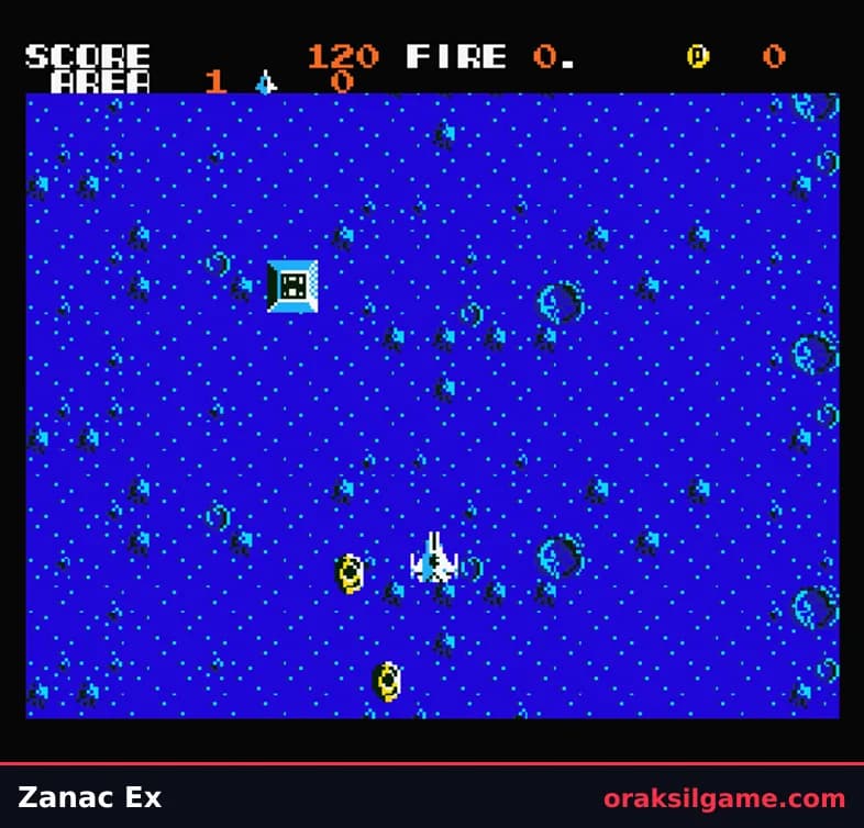자낙 EX 슈팅 게임 화면 2 - MSX (1986)