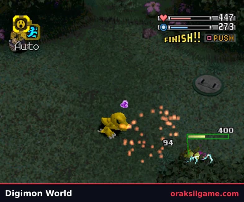 디지몬 월드 RPG 게임 화면 1 - 플레이스테이션 (1999)