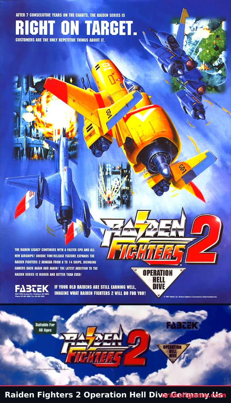 라이덴 파이터즈 2 슈팅 게임 화면 1 - 오락실 (1997)