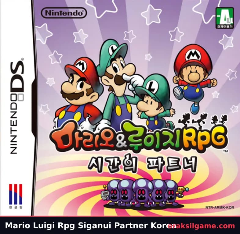 마리오 루이지 RPG 시간의 파트너 RPG 게임 화면 1 - 닌텐도 DS (2005)