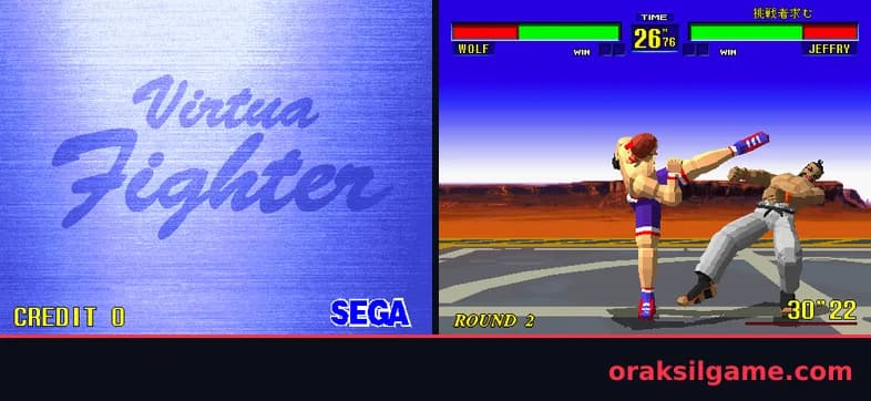 버추어 파이터 대전격투 게임 화면 2 - Arcade (1993)