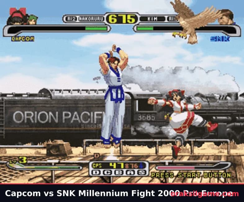 캡콤 대 SNK 프로 대전격투 게임 화면 2 - 플레이스테이션 (2000)